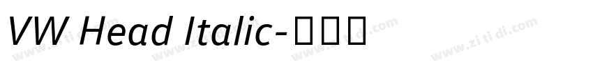 VW Head Italic字体转换